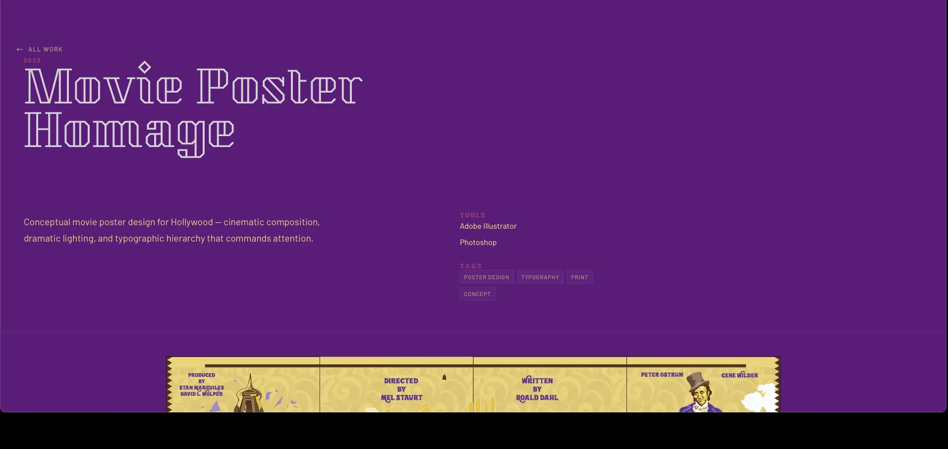 Daniel Acosta movie poster homage case study introduction