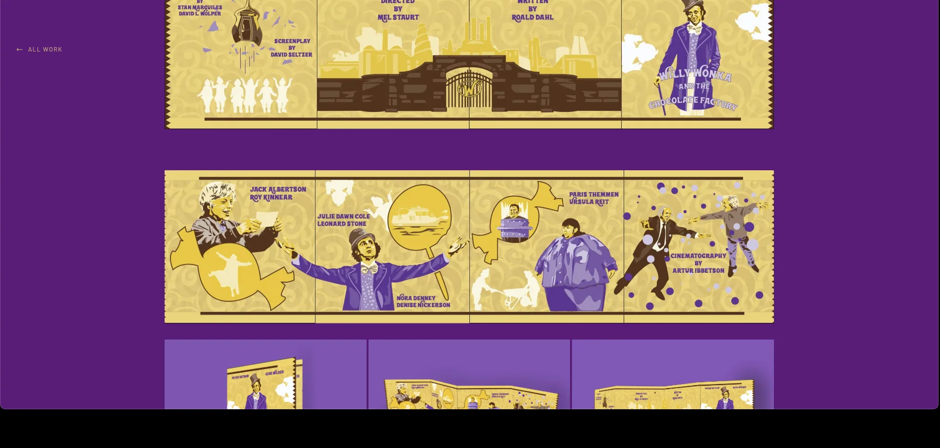 Daniel Acosta project gallery layout with poster artwork