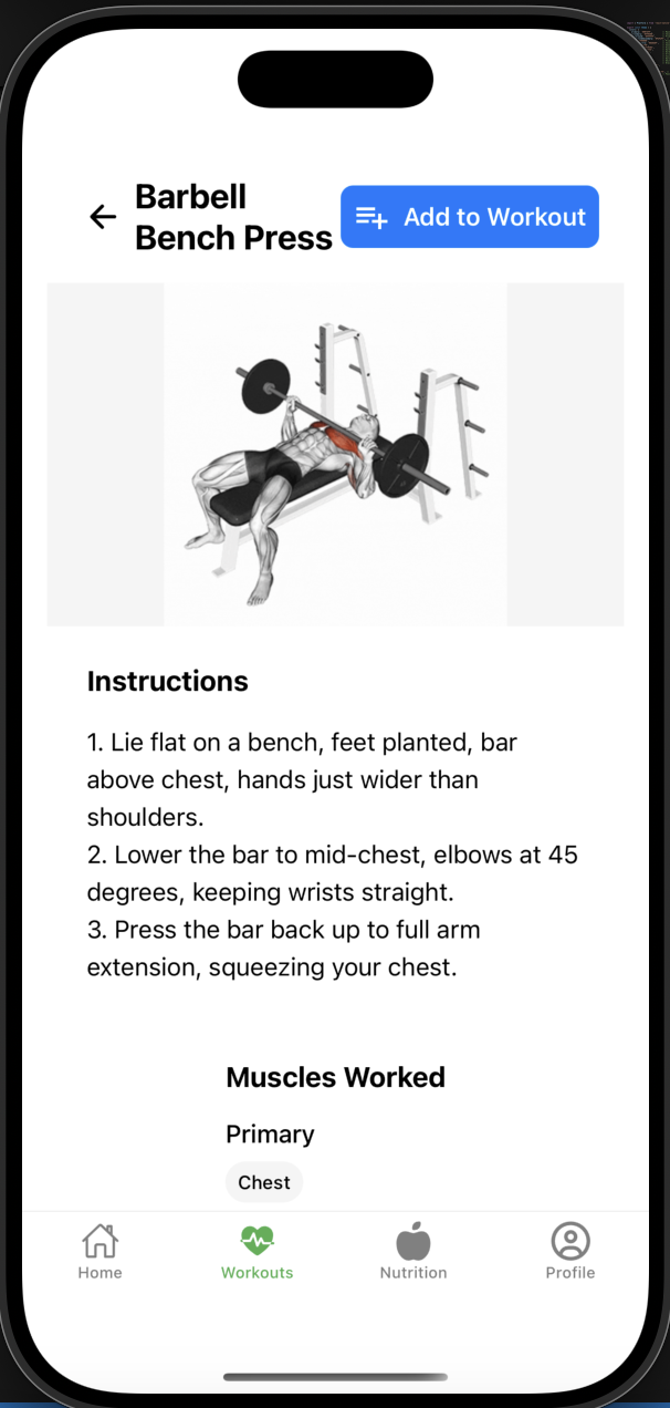 Exercise Details Screen